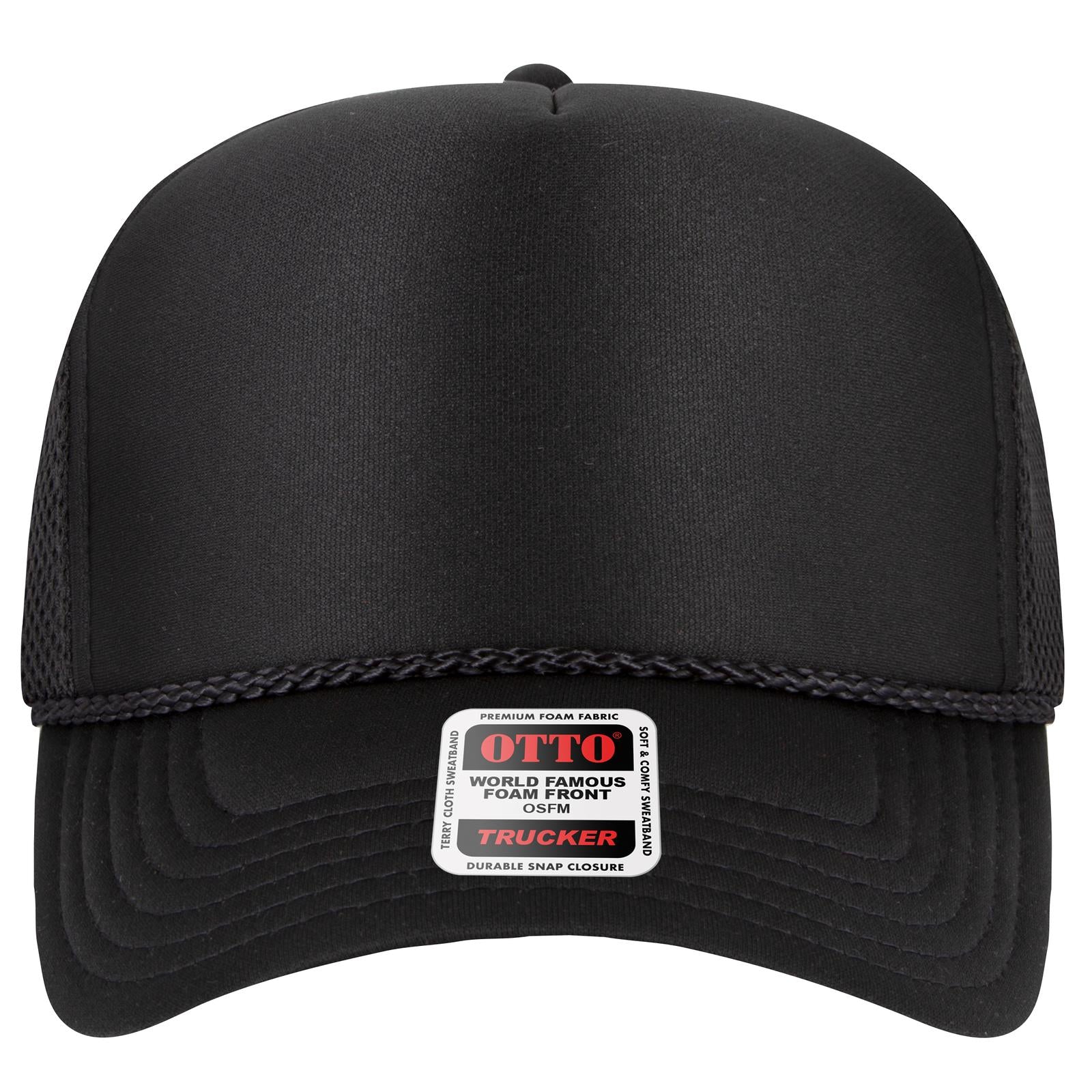 OTTO CAP 5 Panel High Crown Mesh Back Trucker Hat - Parkerbuilt HQ