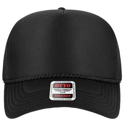 OTTO CAP 5 Panel High Crown Mesh Back Trucker Hat - Parkerbuilt HQ