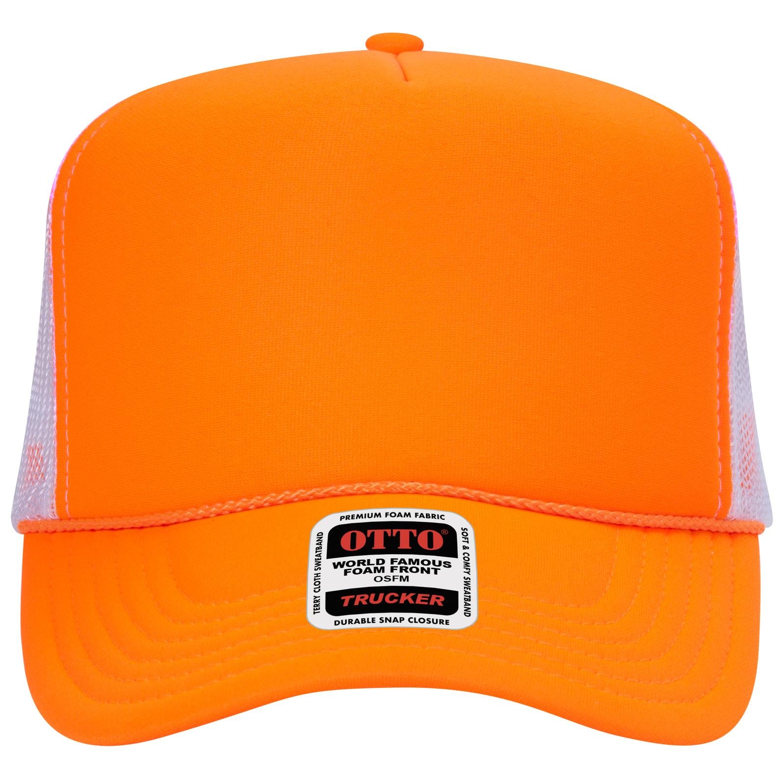 OTTO CAP 5 Panel High Crown Mesh Back Trucker Hat Adult - Parkerbuilt HQ