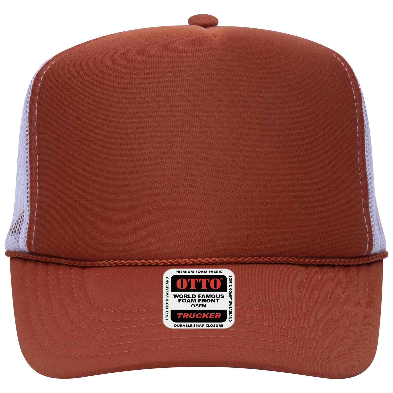 OTTO CAP 5 Panel High Crown Mesh Back Trucker Hat Adult - Parkerbuilt HQ