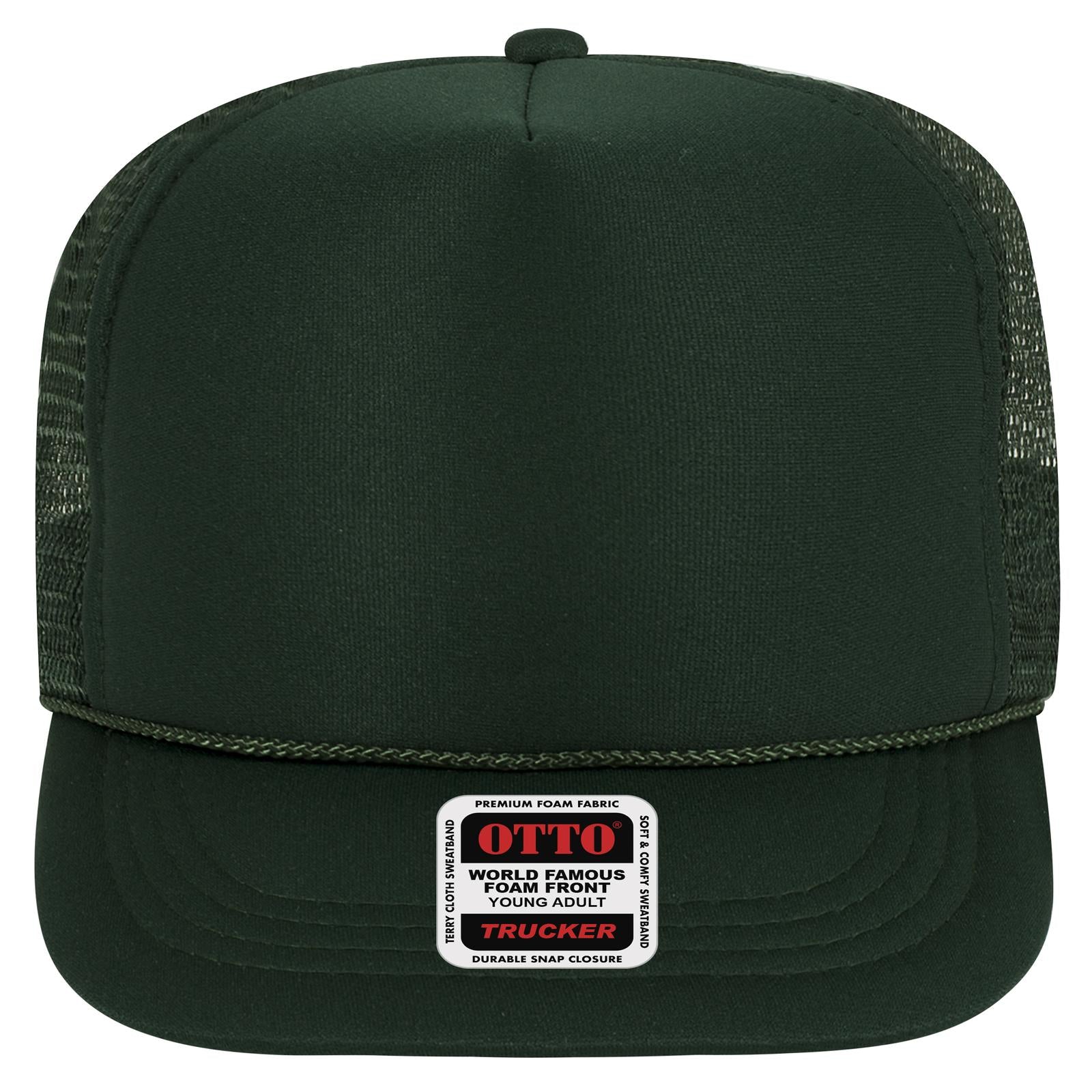 OTTO CAP 5 Panel High Crown Mesh Back Trucker Hat (Young Adult) - Parkerbuilt HQ