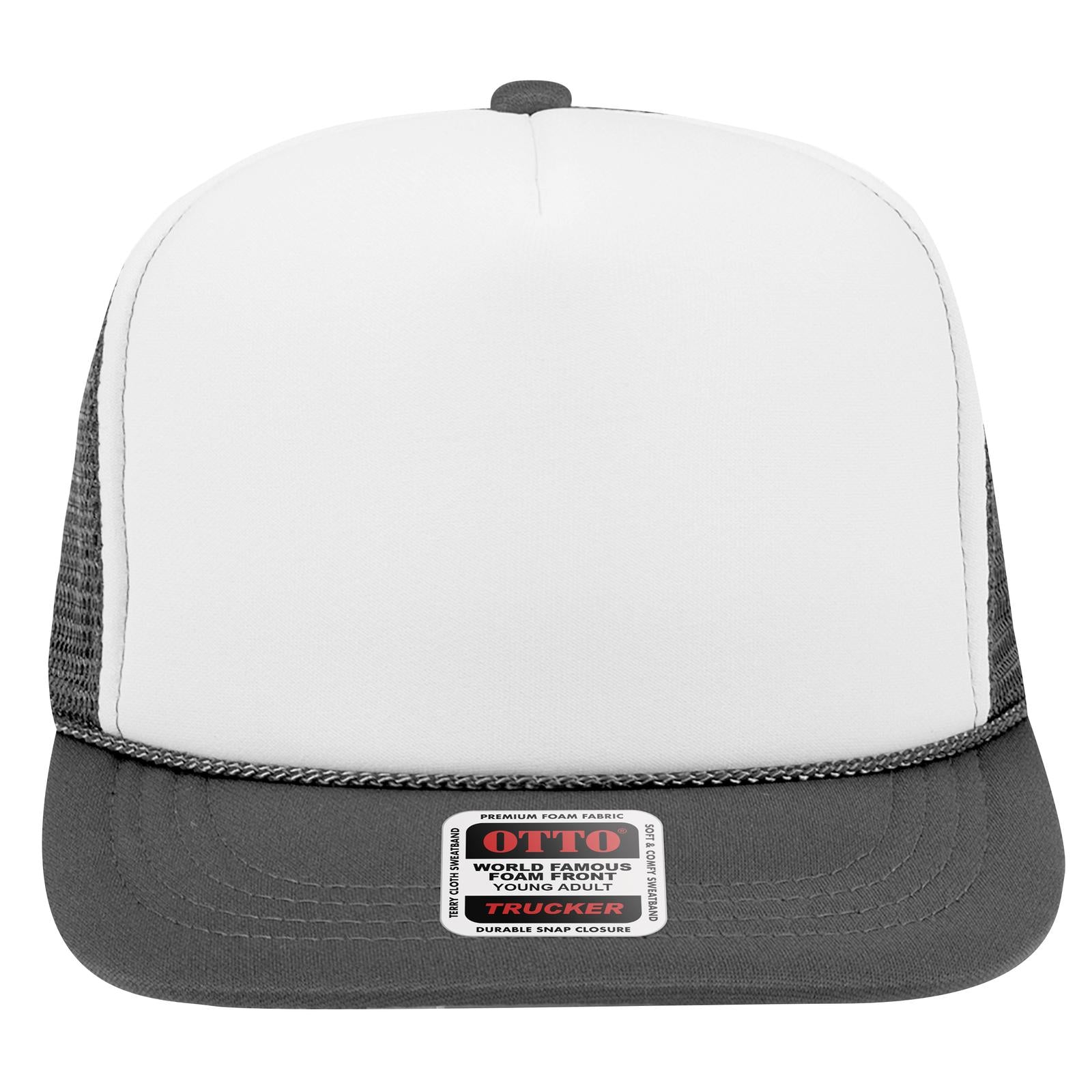 OTTO CAP 5 Panel High Crown Mesh Back Trucker Hat (Young Adult) - Parkerbuilt HQ