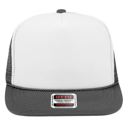 OTTO CAP 5 Panel High Crown Mesh Back Trucker Hat (Young Adult) - Parkerbuilt HQ