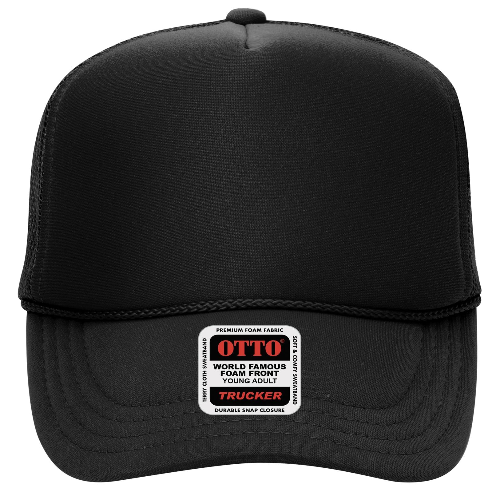 OTTO CAP 5 Panel High Crown Mesh Back Trucker Hat (Young Adult) - Parkerbuilt HQ