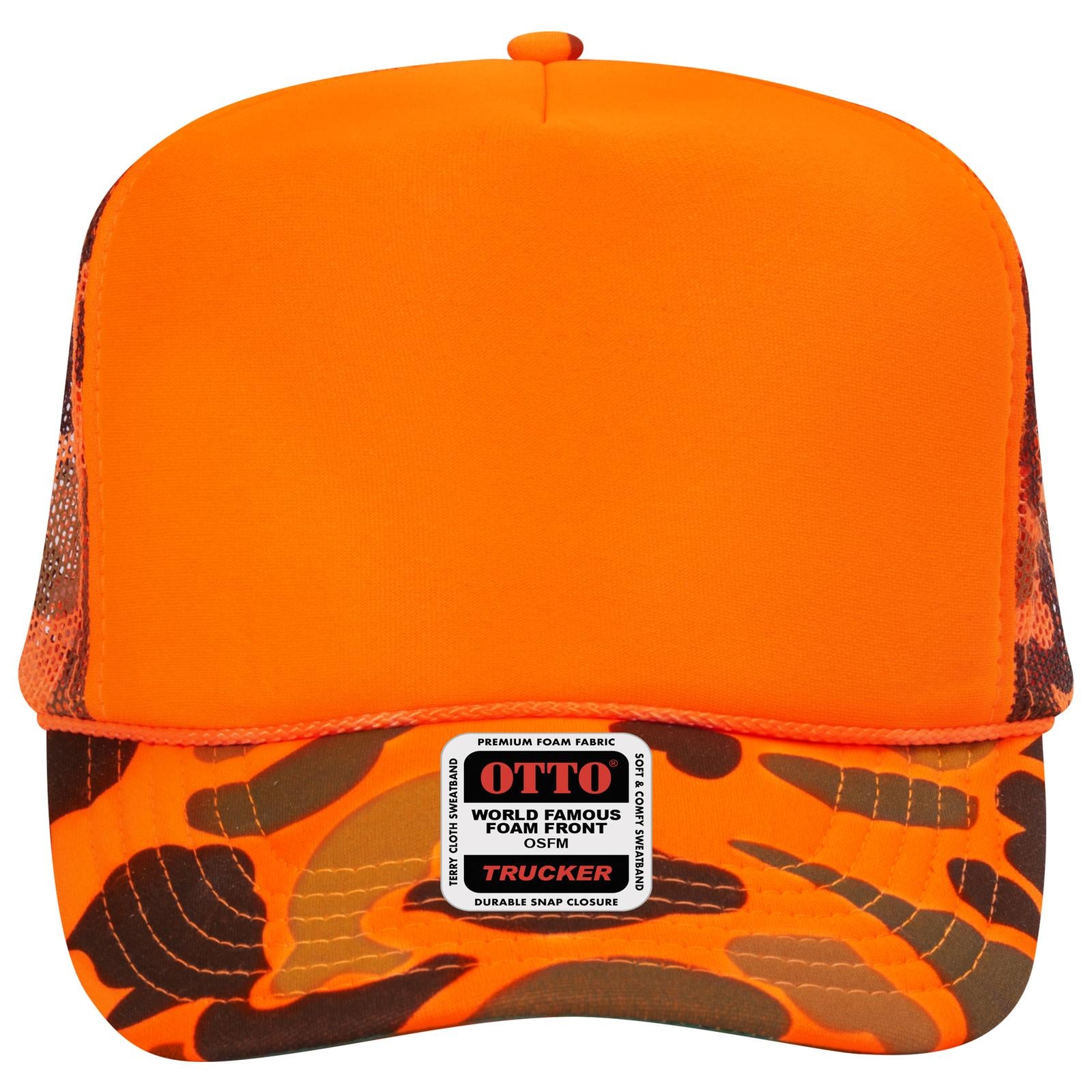 OTTO CAP 5 Panel High Crown Mesh Back Trucker Hat Adult - Parkerbuilt HQ