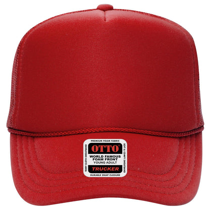 OTTO CAP 5 Panel High Crown Mesh Back Trucker Hat (Young Adult) - Parkerbuilt HQ