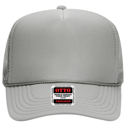 OTTO CAP 5 Panel High Crown Mesh Back Trucker Hat Adult - Parkerbuilt HQ