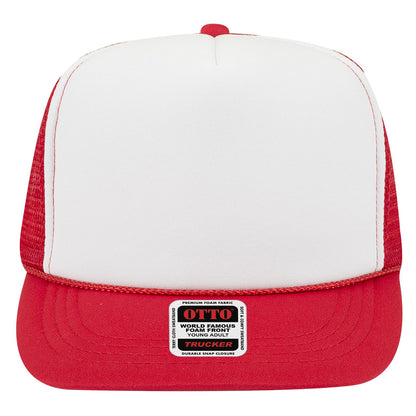 OTTO CAP 5 Panel High Crown Mesh Back Trucker Hat (Young Adult) - Parkerbuilt HQ