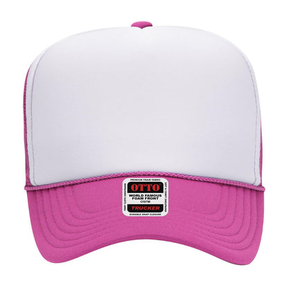 OTTO CAP 5 Panel High Crown Mesh Back Trucker Hat Adult - Parkerbuilt HQ