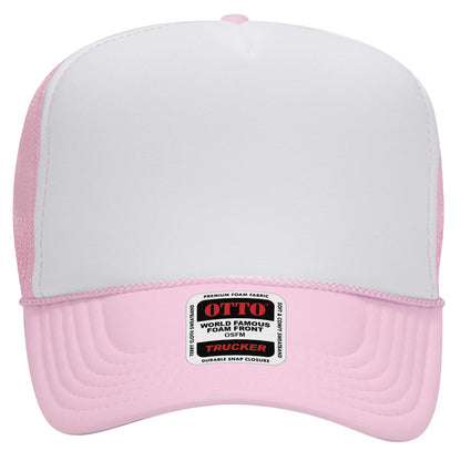 OTTO CAP 5 Panel High Crown Mesh Back Trucker Hat Adult - Parkerbuilt HQ