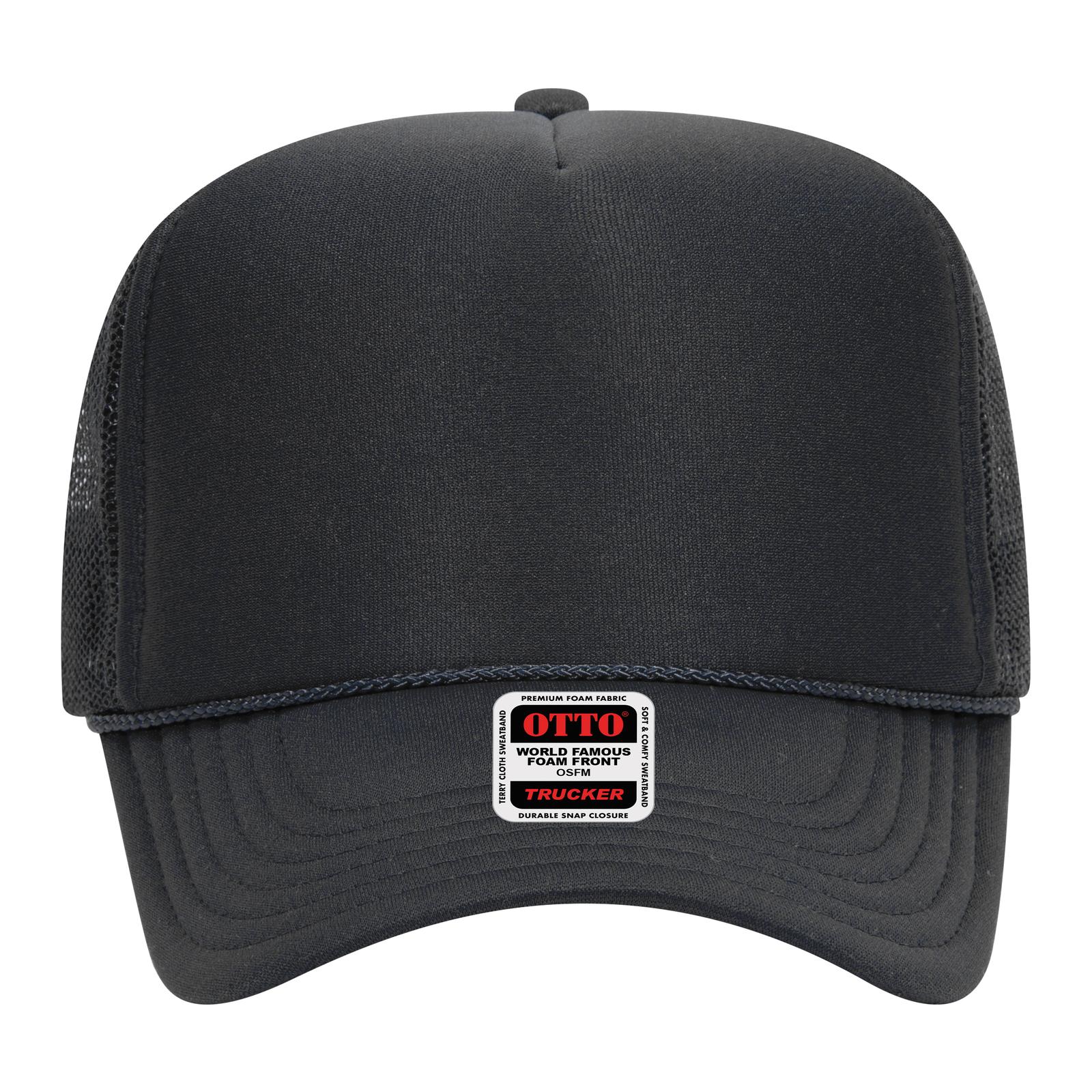 OTTO CAP 5 Panel High Crown Mesh Back Trucker Hat Adult - Parkerbuilt HQ