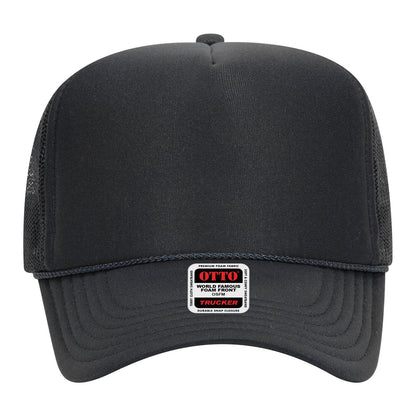 OTTO CAP 5 Panel High Crown Mesh Back Trucker Hat Adult - Parkerbuilt HQ