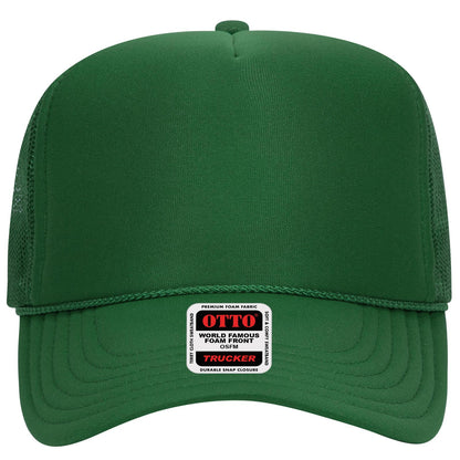 OTTO CAP 5 Panel High Crown Mesh Back Trucker Hat Adult - Parkerbuilt HQ