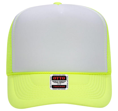 OTTO CAP 5 Panel High Crown Mesh Back Trucker Hat Adult - Parkerbuilt HQ