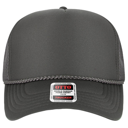 OTTO CAP 5 Panel High Crown Mesh Back Trucker Hat - Parkerbuilt HQ
