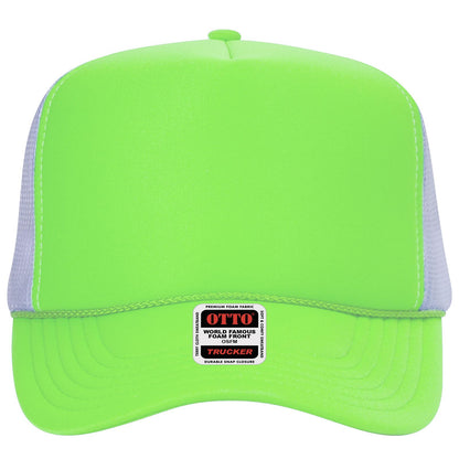 OTTO CAP 5 Panel High Crown Mesh Back Trucker Hat Adult - Parkerbuilt HQ