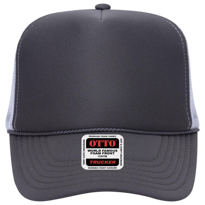OTTO CAP 5 Panel High Crown Mesh Back Trucker Hat Adult - Parkerbuilt HQ