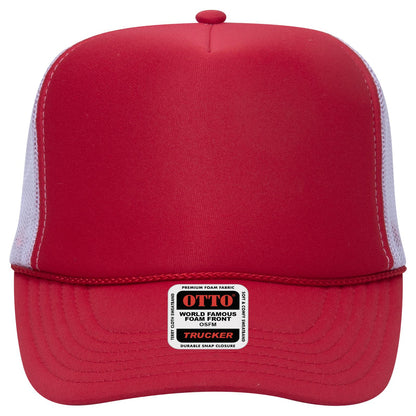 OTTO CAP 5 Panel High Crown Mesh Back Trucker Hat Adult - Parkerbuilt HQ
