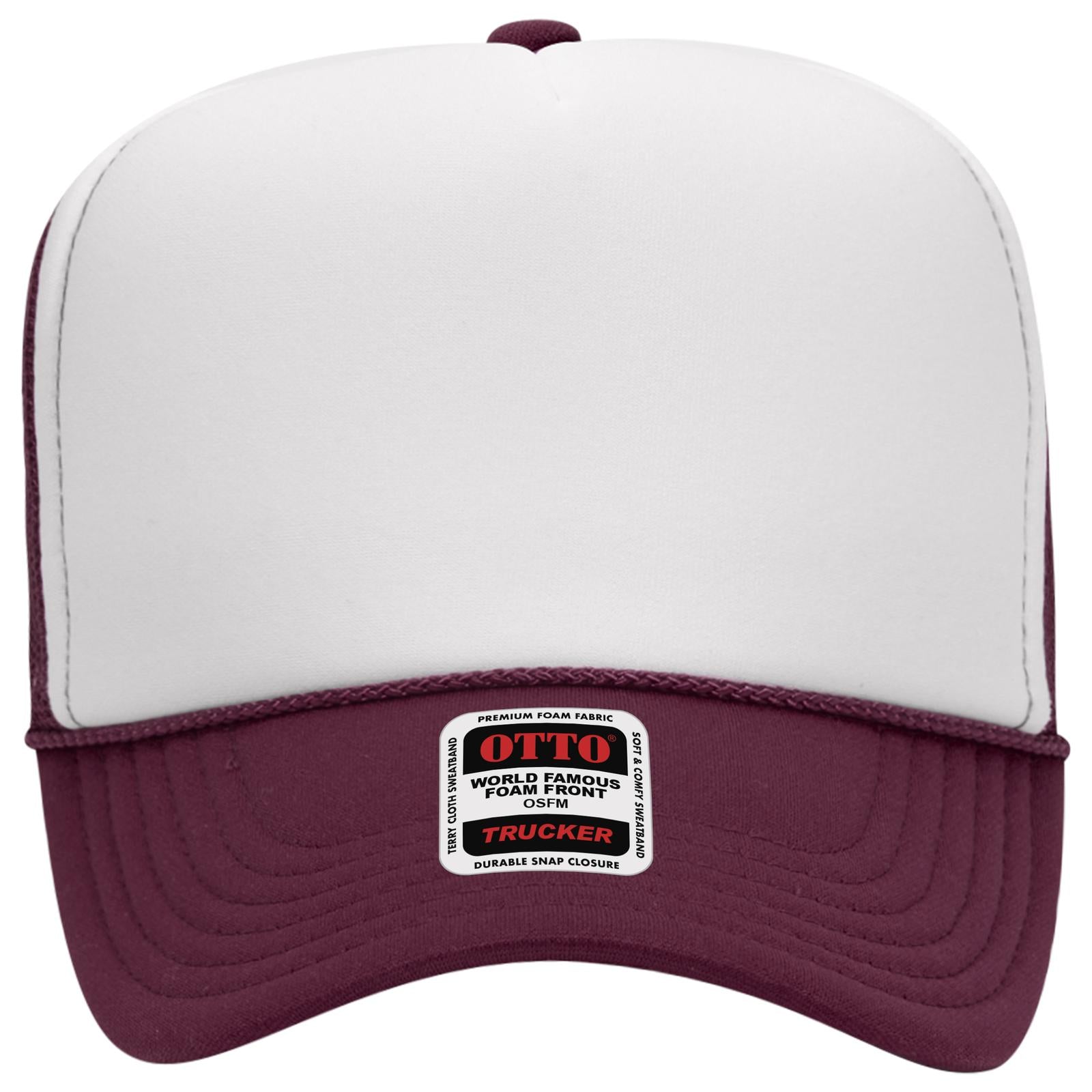 OTTO CAP 5 Panel High Crown Mesh Back Trucker Hat Adult - Parkerbuilt HQ