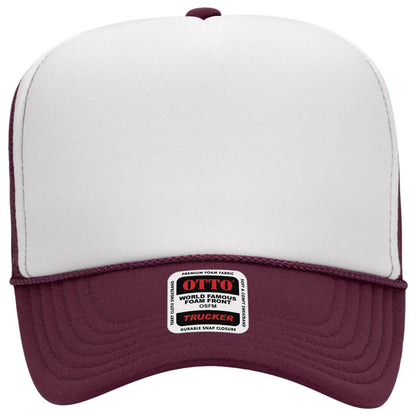 OTTO CAP 5 Panel High Crown Mesh Back Trucker Hat Adult - Parkerbuilt HQ