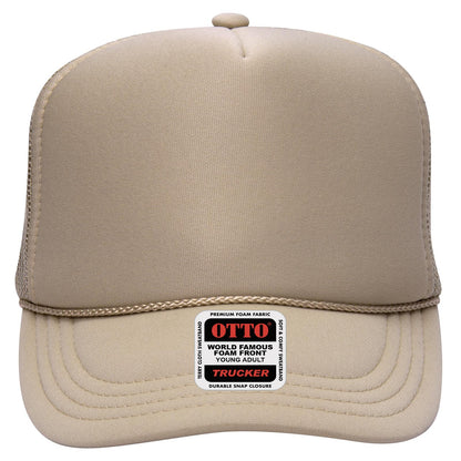 OTTO CAP 5 Panel High Crown Mesh Back Trucker Hat (Young Adult) - Parkerbuilt HQ