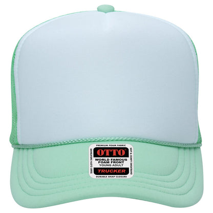 OTTO CAP 5 Panel High Crown Mesh Back Trucker Hat (Young Adult) - Parkerbuilt HQ