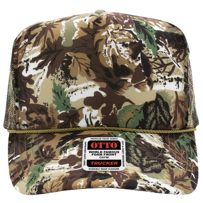 OTTO CAP 5 Panel High Crown Mesh Back Trucker Hat Adult - Parkerbuilt HQ