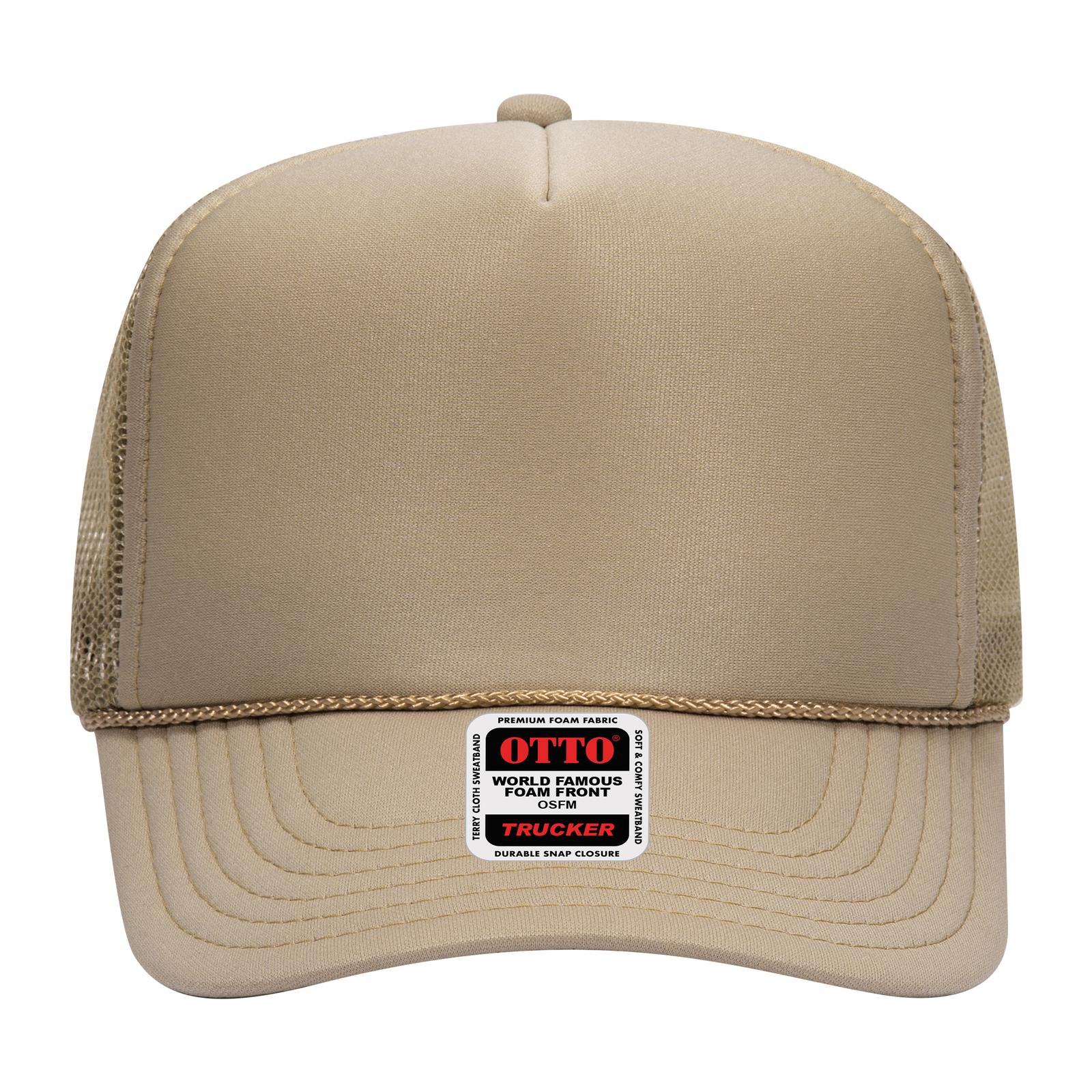 OTTO CAP 5 Panel High Crown Mesh Back Trucker Hat Adult - Parkerbuilt HQ