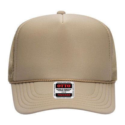 OTTO CAP 5 Panel High Crown Mesh Back Trucker Hat Adult - Parkerbuilt HQ