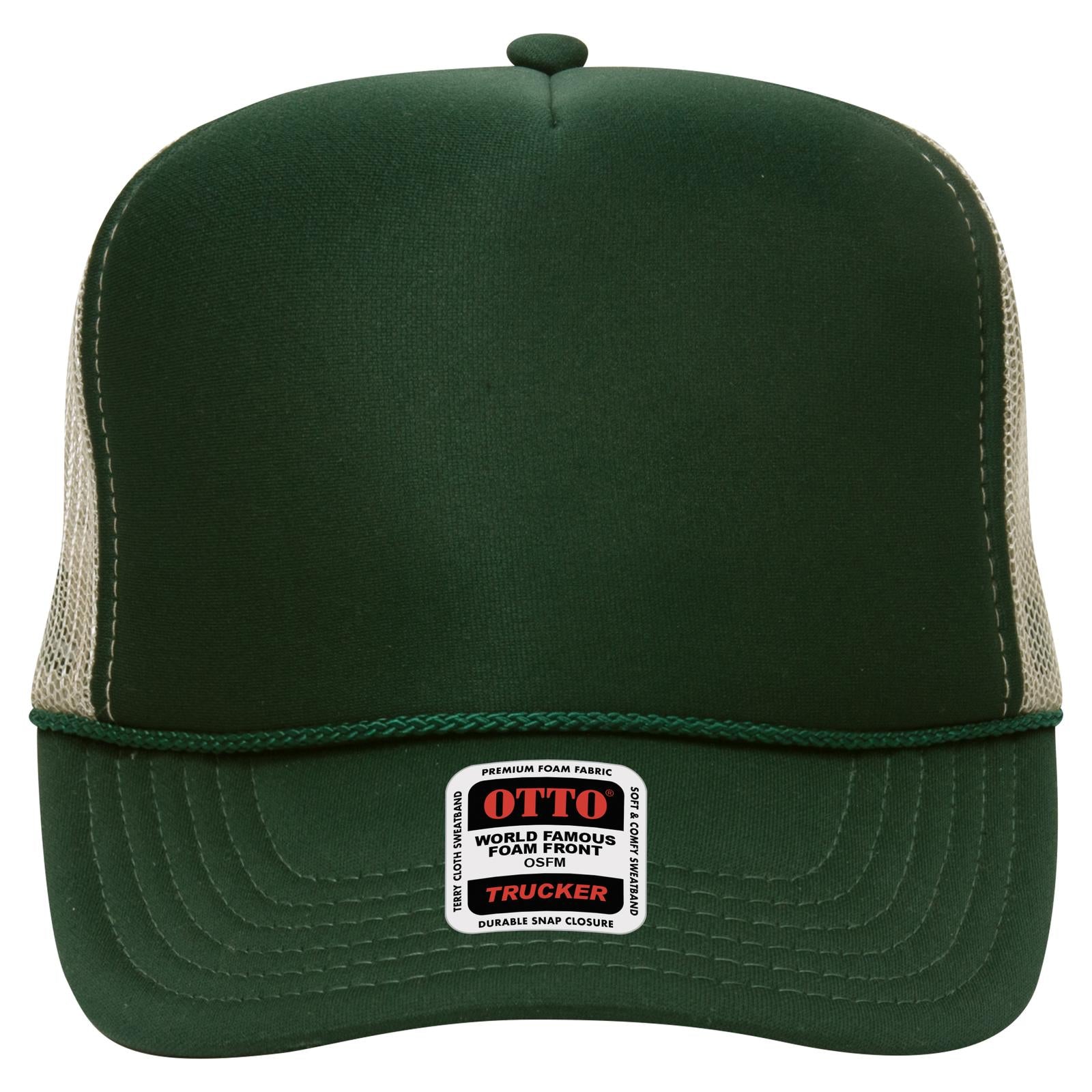 OTTO CAP 5 Panel High Crown Mesh Back Trucker Hat Adult - Parkerbuilt HQ