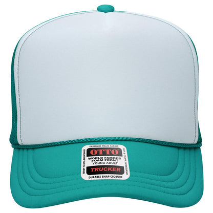 OTTO CAP 5 Panel High Crown Mesh Back Trucker Hat (Young Adult) - Parkerbuilt HQ