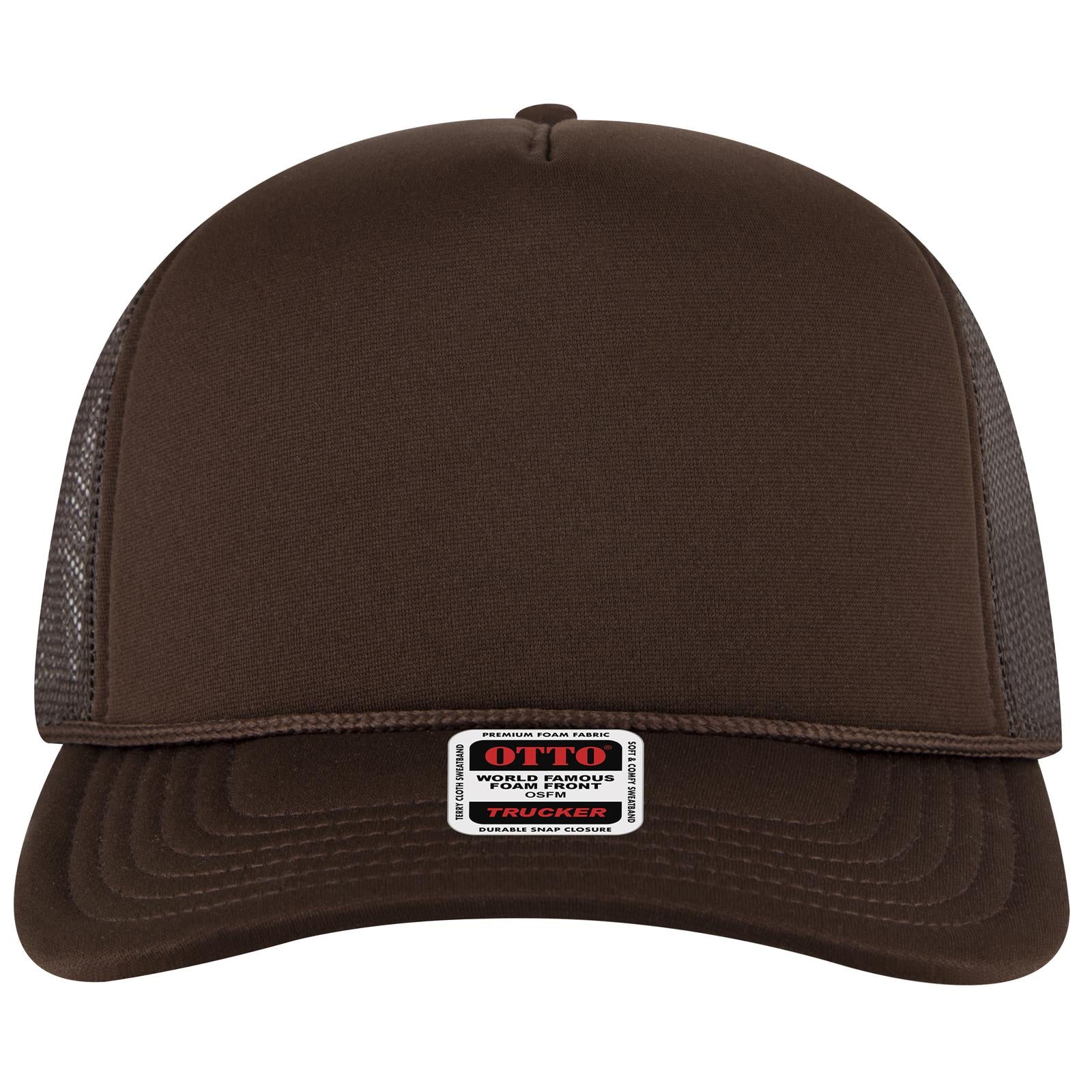 OTTO CAP 5 Panel High Crown Mesh Back Trucker Hat - 3931 - Parkerbuilt HQ