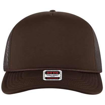 OTTO CAP 5 Panel High Crown Mesh Back Trucker Hat - 3931 - Parkerbuilt HQ