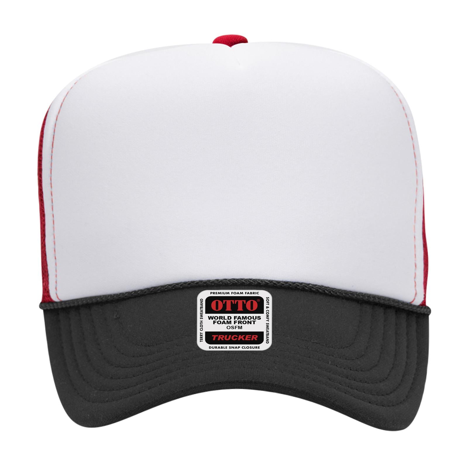 OTTO CAP 5 Panel High Crown Mesh Back Trucker Hat Adult - Parkerbuilt HQ