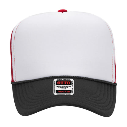 OTTO CAP 5 Panel High Crown Mesh Back Trucker Hat Adult - Parkerbuilt HQ