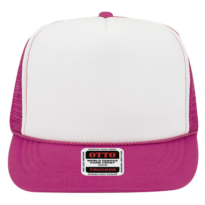 OTTO CAP 5 Panel High Crown Mesh Back Trucker Hat (Young Adult) - Parkerbuilt HQ