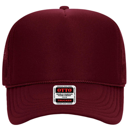 OTTO CAP 5 Panel High Crown Mesh Back Trucker Hat Adult - Parkerbuilt HQ