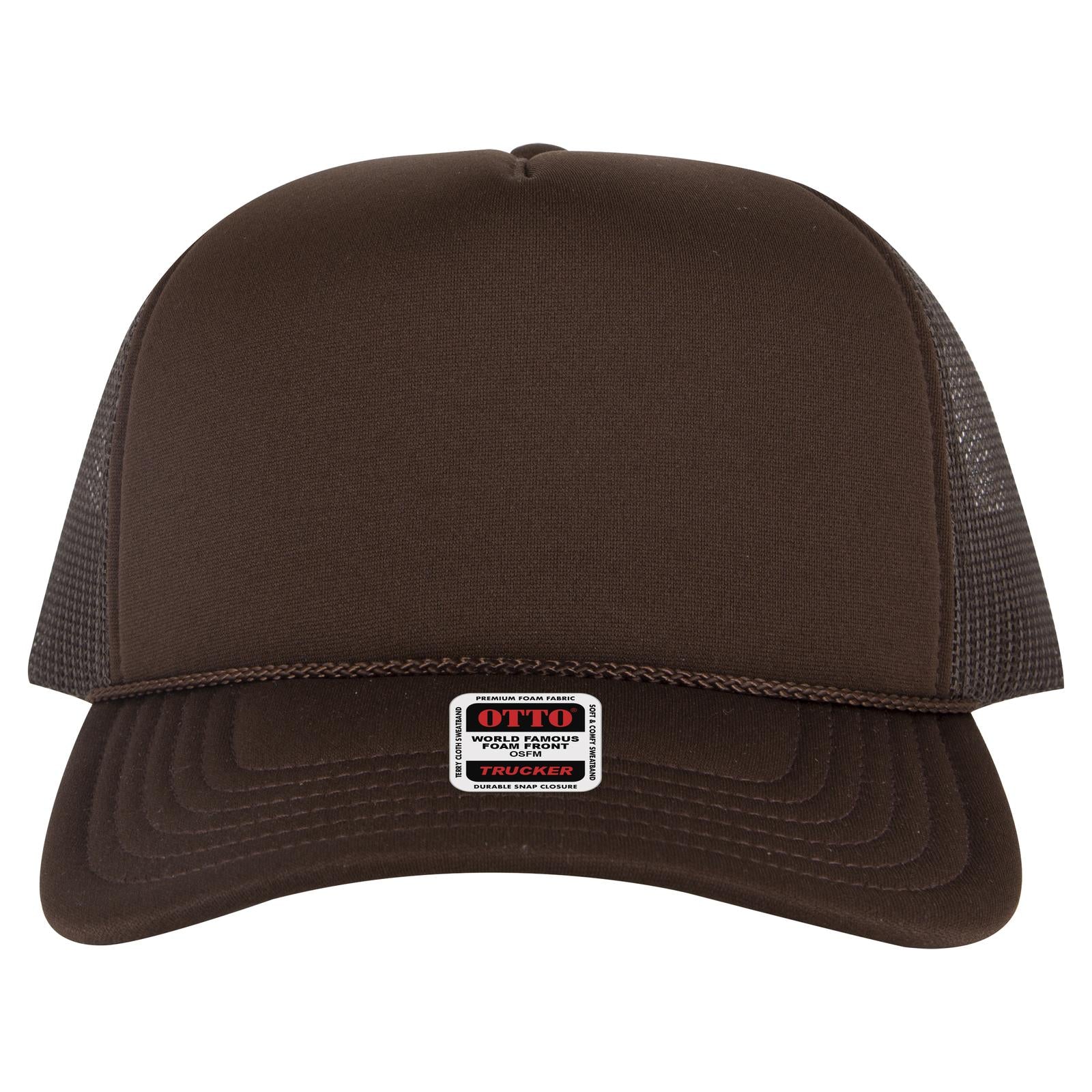 OTTO CAP 5 Panel High Crown Mesh Back Trucker Hat - 3932 - Parkerbuilt HQ
