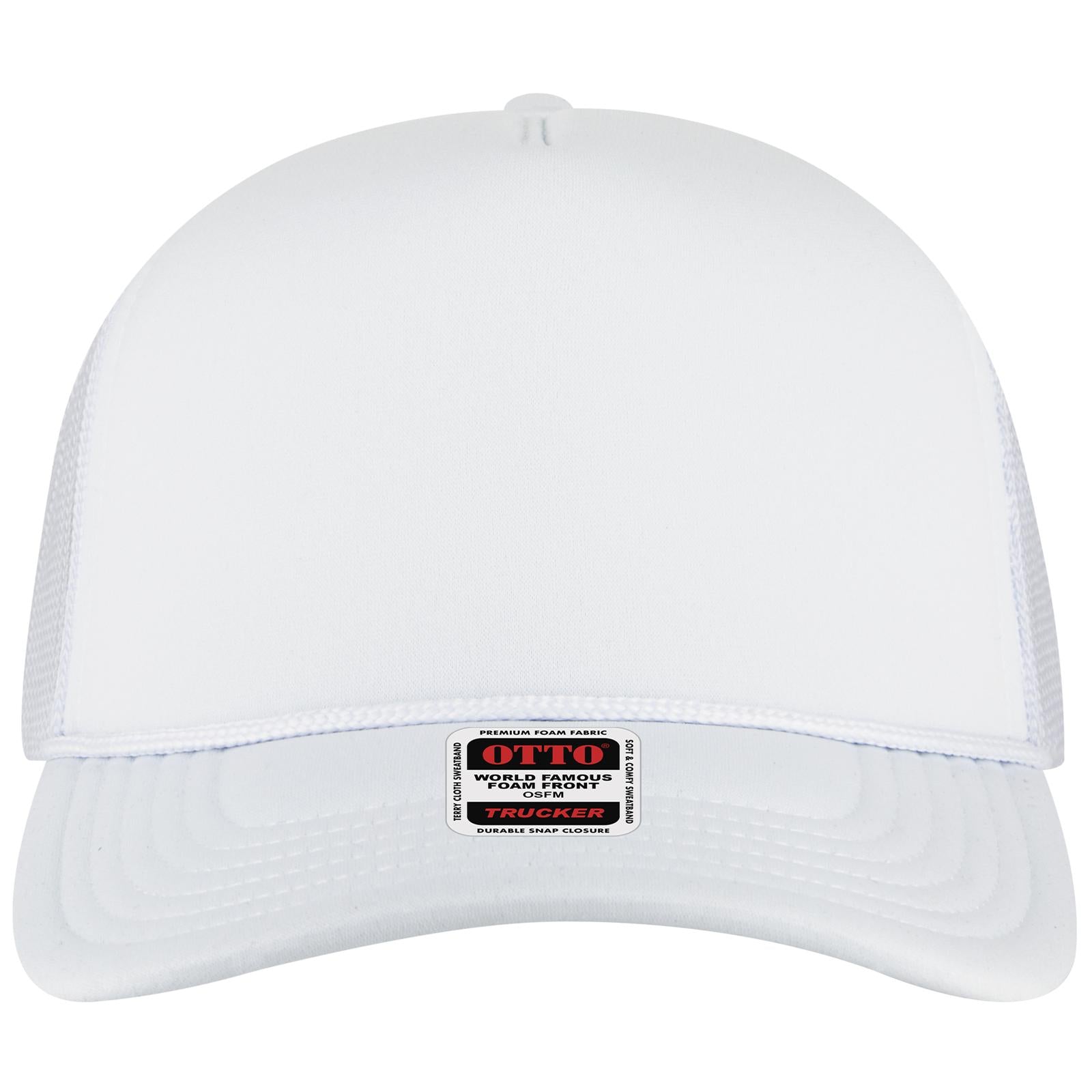 OTTO CAP 5 Panel High Crown Mesh Back Trucker Hat - 3931 - Parkerbuilt HQ