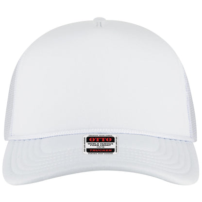 OTTO CAP 5 Panel High Crown Mesh Back Trucker Hat - 3931 - Parkerbuilt HQ