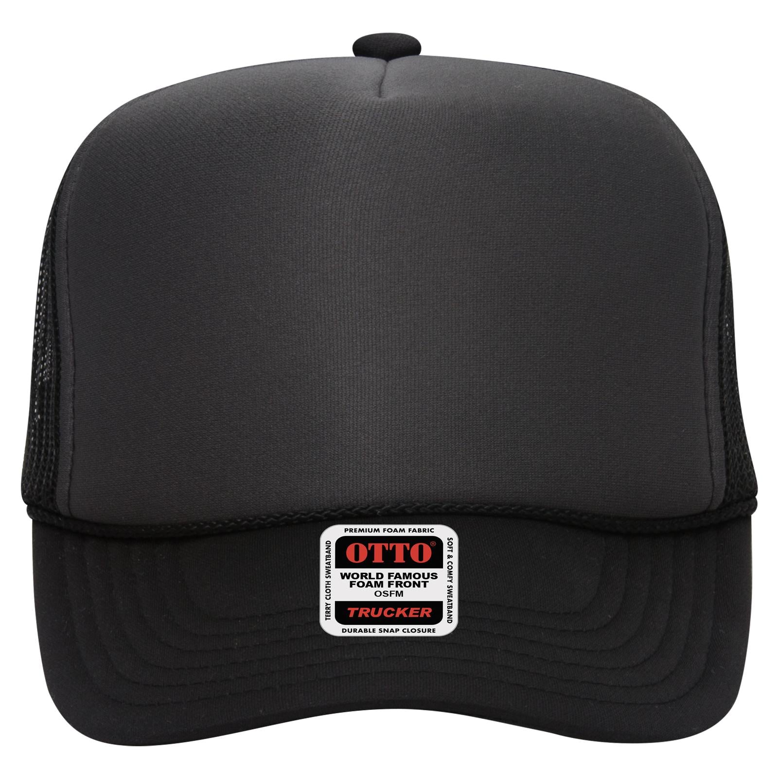 OTTO CAP 5 Panel High Crown Mesh Back Trucker Hat Adult - Parkerbuilt HQ