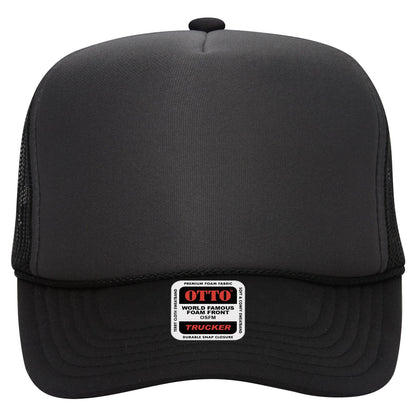 OTTO CAP 5 Panel High Crown Mesh Back Trucker Hat Adult - Parkerbuilt HQ