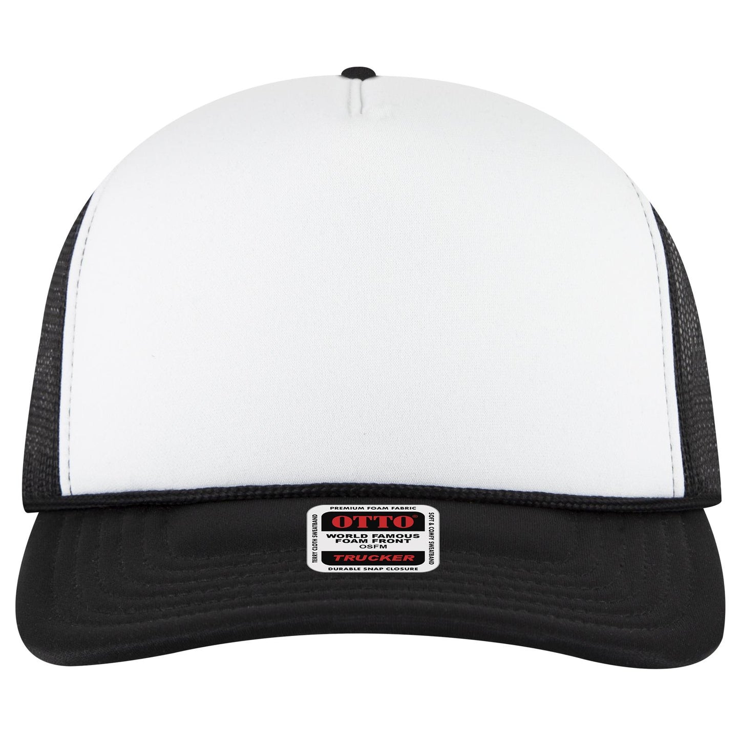 OTTO CAP 5 Panel High Crown Mesh Back Trucker Hat - 3931