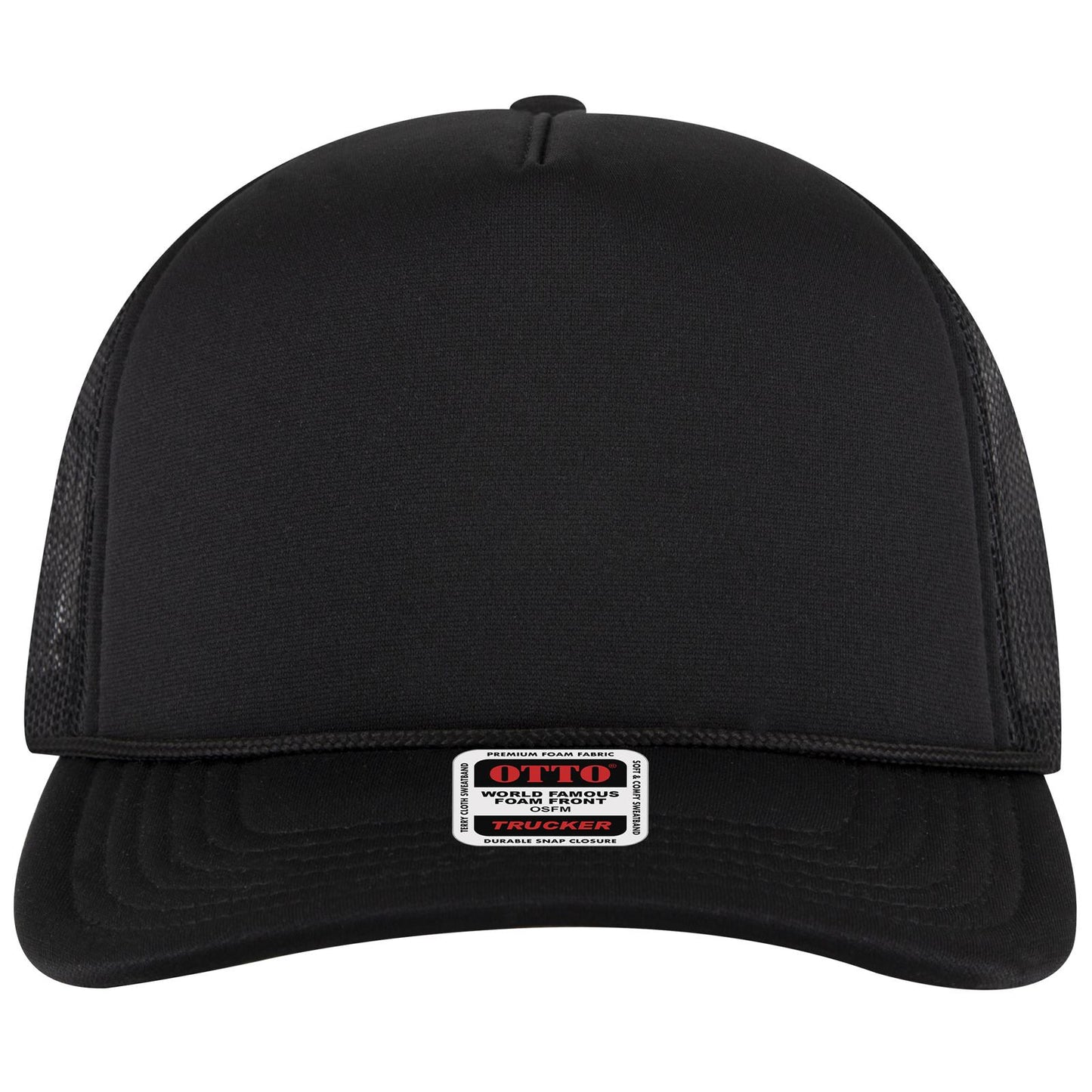 OTTO CAP 5 Panel High Crown Mesh Back Trucker Hat - 3931