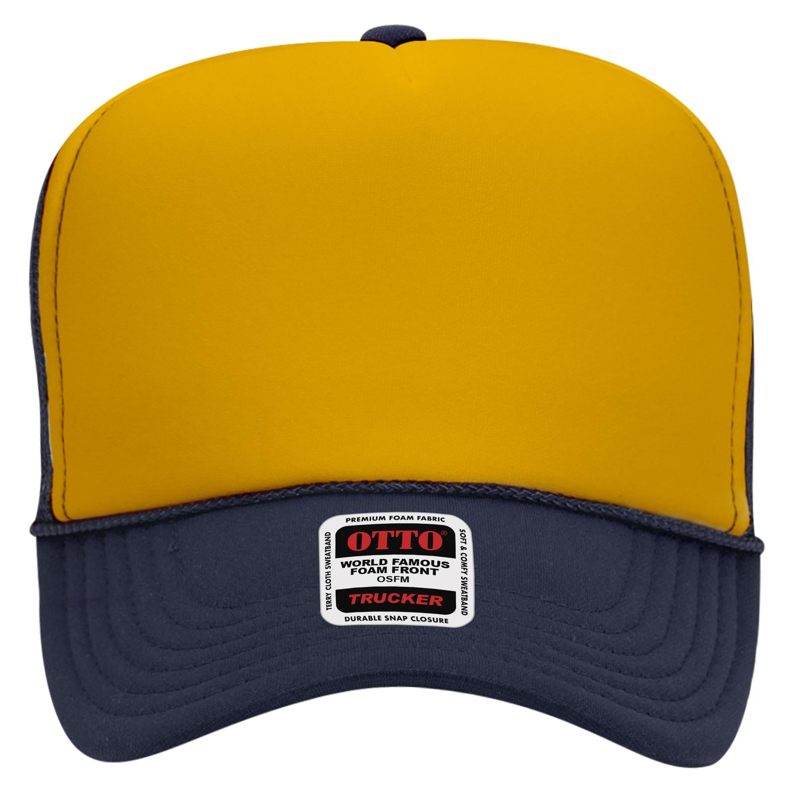 OTTO CAP 5 Panel High Crown Mesh Back Trucker Hat Adult - Parkerbuilt HQ
