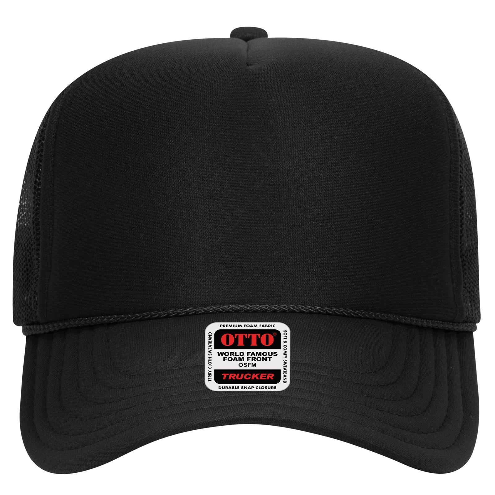 OTTO CAP 5 Panel High Crown Mesh Back Trucker Hat Adult - Parkerbuilt HQ