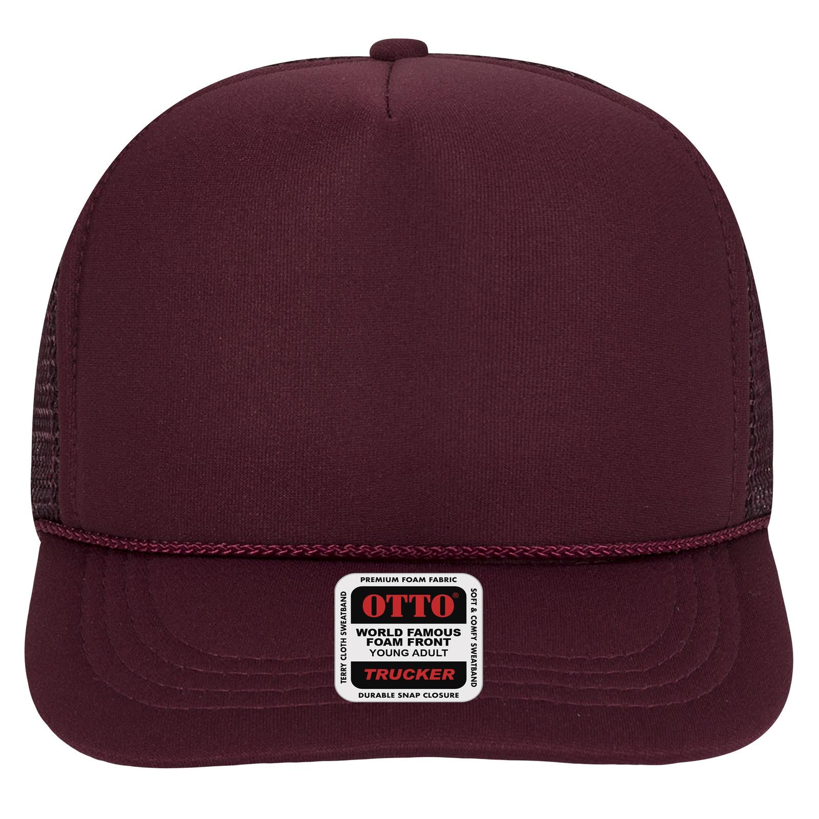 OTTO CAP 5 Panel High Crown Mesh Back Trucker Hat (Young Adult) - Parkerbuilt HQ