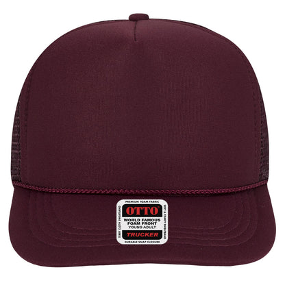 OTTO CAP 5 Panel High Crown Mesh Back Trucker Hat (Young Adult) - Parkerbuilt HQ