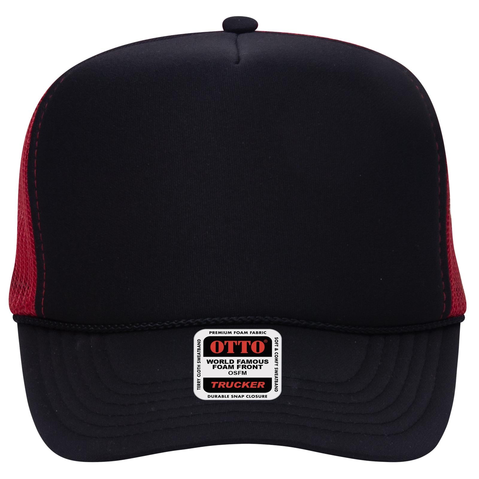 OTTO CAP 5 Panel High Crown Mesh Back Trucker Hat Adult - Parkerbuilt HQ