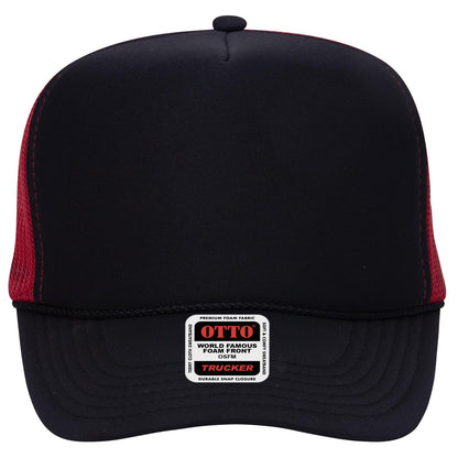 OTTO CAP 5 Panel High Crown Mesh Back Trucker Hat Adult - Parkerbuilt HQ